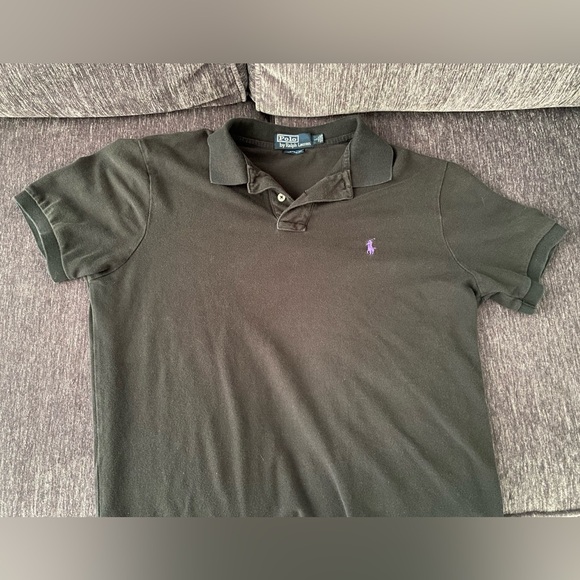 Ralph Lauren Black Custom Fit Polo shirt, Flawless, size Large, EUC, modern look - Picture 7 of 15
